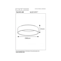 Lucide TALOWE LED Plafonnier Ø80cm 80W 3000K Wit Online
