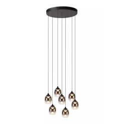 Lucide TAMINO - Hanglamp - Ø 52 cm - LED Dimb. - 7x7W 3000K - Zwart Discount