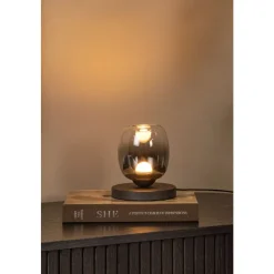 Lucide TAMINO - Tafellamp - Ø 15 cm - LED - 1x6W 3000K - Zwart