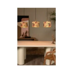 Lucide TANSELLE Hanglamp-Multic.-3xE27-60W-Bamboe Clearance