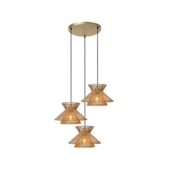 Lucide TASMAN Hanglamp-Nature.-3xE27-60W-Papier Outlet