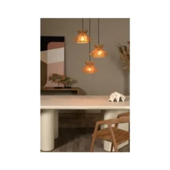 Lucide TASMAN Hanglamp-Nature.-3xE27-60W-Papier Outlet