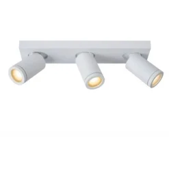 Lucide TAYLOR - Plafondspot Badkamer - LED Dim to warm - GU10 - 3x5W 2200K/3000K - IP44 - Wit Discount