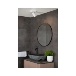 Lucide TAYLOR - Plafondspot Badkamer - LED Dim to warm - GU10 - 1x5W 2200K/3000K - IP44 - Wit Clearance