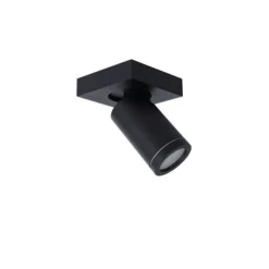 Lucide TAYLOR - Plafondspot Badkamer - LED Dim to warm - GU10 - 1x5W 2200K/3000K - IP44 - Zwart