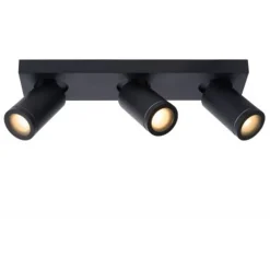 Lucide TAYLOR - Plafondspot Badkamer - LED Dim to warm - GU10 - 3x5W 2200K/3000K - IP44 - Zwart Online