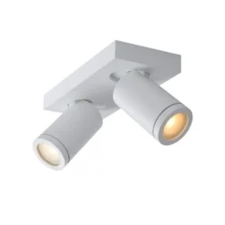 Lucide TAYLOR - Plafondspot Badkamer - LED Dim to warm - GU10 - 2x5W 2200K/3000K - IP44 - Wit Clearance