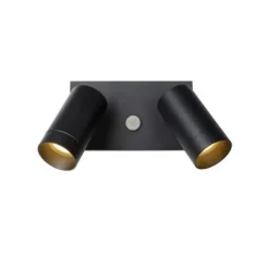 Lucide TAYLOR - Wandspot Buiten - 2xGU10 - IP54 - Zwart Sale