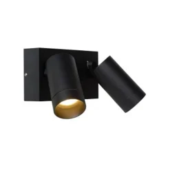 Lucide TAYLOR - Wandspot Buiten - 2xGU10 - IP54 - Zwart