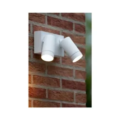 Lucide TAYLOR - Wandspot Buiten - 2xGU10 - IP54 - Wit Sale