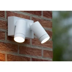 Lucide TAYLOR - Wandspot Buiten - 2xGU10 - IP54 - Wit Sale