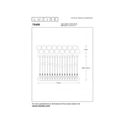 Lucide TEARS Hanglamp-Zwart-LED Dimb.-16xG4-1,5W-3000K Hot