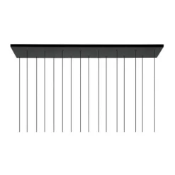 Lucide TEARS Hanglamp-Zwart-LED Dimb.-16xG4-1,5W-3000K Hot