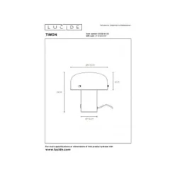 Lucide TIMON - Tafellamp - 1xE14 - 3 StepDim - Mat Goud / Messing New