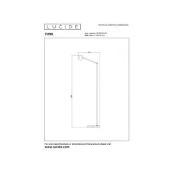 Lucide TIPIK Vloerlamp-Wit-LED Dimb.-3W-2700K-3 StepDim Hot