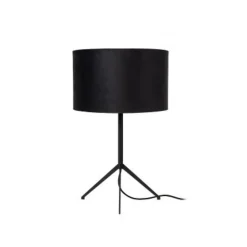 Lucide TONDO Tafellamp-Zwart-Ø30-1xE27-60W-Katoen Online