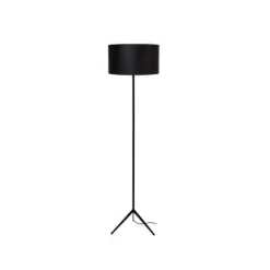 Lucide TONDO Vloerlamp-Zwart-Ø38-1xE27-60W-Katoen Online