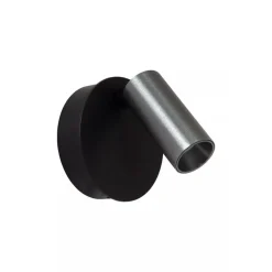 Lucide TONI - Oplaadbare Wandspot / Wandlamp - Accu/Batterij - Ø 8,1 cm - LED Dimb. - CCT - 1x2W 2700K/4000K - Magnetisch - Grijs ijzer New