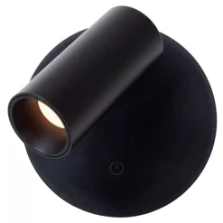 Lucide TONI - Oplaadbare Wandspot / Wandlamp - Accu/Batterij - Ø 8,1 cm - LED Dimb. - CCT - 1x2W 2700K/4000K - Magnetisch - Zwart Best