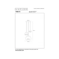 Lucide TRIBUTE Hanglamp-Beige-3xE27-40W-Stof New