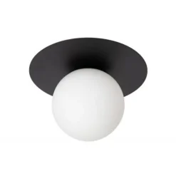 Lucide TRICIA Plafonnière-Zwart-Ø25-1xE27-15W-Metaal Discount