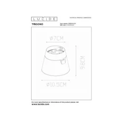 Lucide TRIGONO Plafondspot-Wit-Ø10,5-1xGU10-50W-Metaal Outlet
