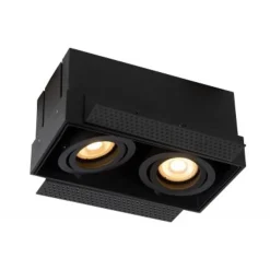 Lucide TRIMLESS - Inbouwspot - 2xGU10 - Zwart Clearance