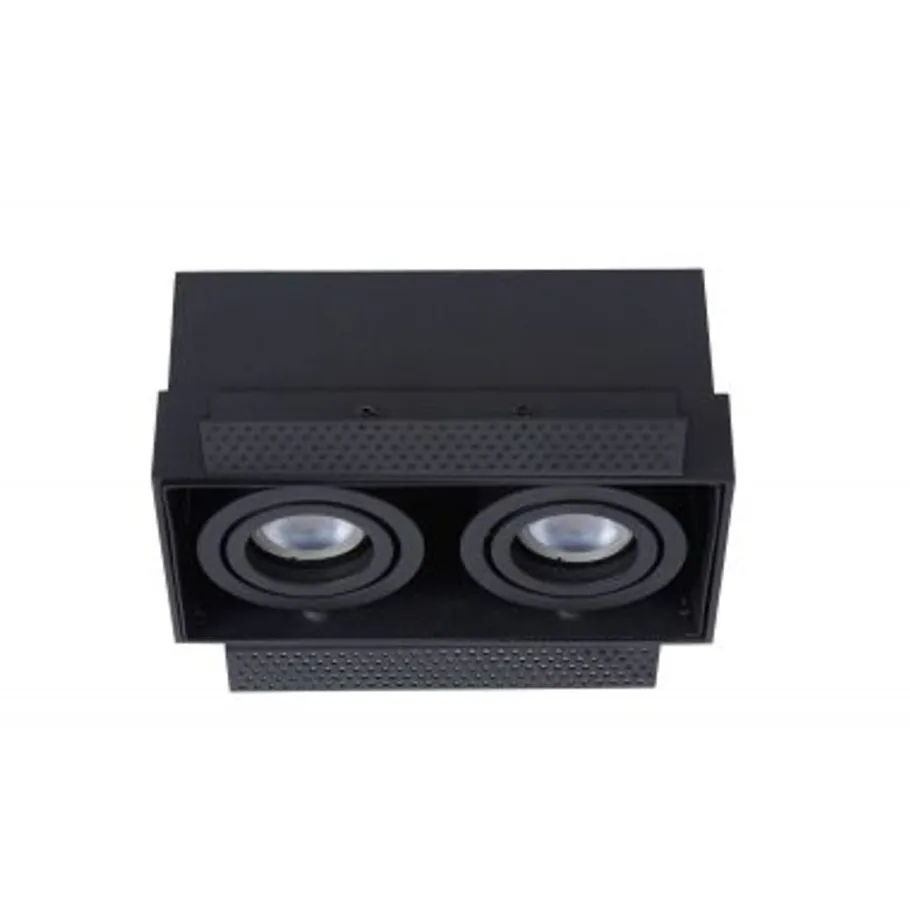 Lucide TRIMLESS - Inbouwspot - 2xGU10 - Zwart Clearance