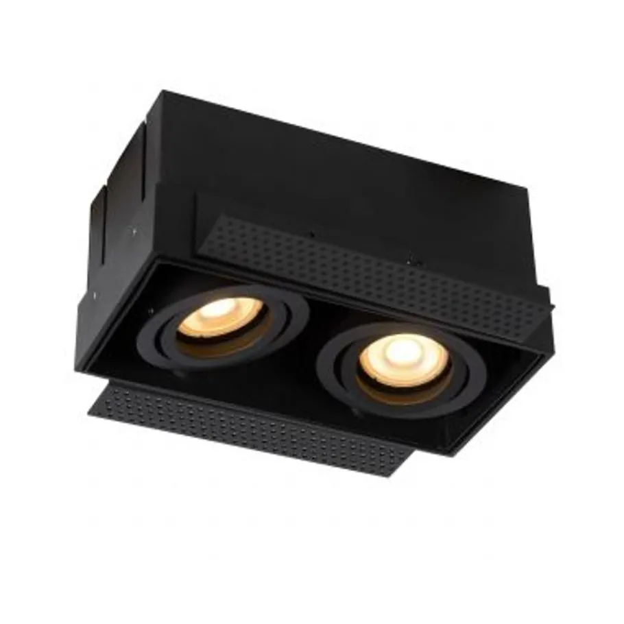 Lucide TRIMLESS - Inbouwspot - 2xGU10 - Zwart Clearance