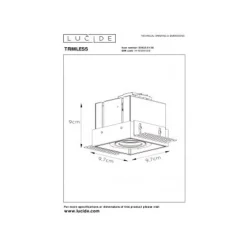 Lucide TRIMLESS - Inbouwspot - 1xGU10 - Zwart Online