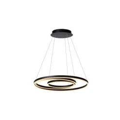 Lucide TRINITI - Hanglamp - Ø 80 cm - LED Dimb. - 1x125W 3000K - Zwart Discount