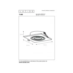 Lucide TUBE - Inbouwspot - 1xGU10 - Wit Clearance