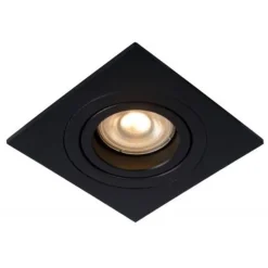 Lucide TUBE Inbouwspot GU10 Vierkant Ø9.2cm Zwart Outlet