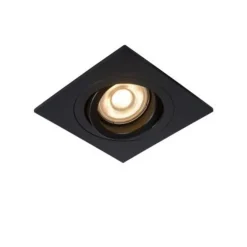 Lucide TUBE Inbouwspot GU10 Vierkant Ø9.2cm Zwart Outlet