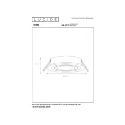 Lucide TUBE Spot Inbouw Rond D9cm GU10 excl Zwart Sale