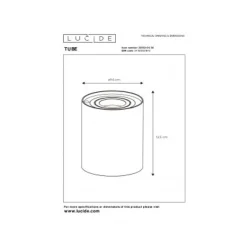 Lucide TUBE Tafellamp-Zwart-Ø9,6-LED Dimb.-1xGU10-5W