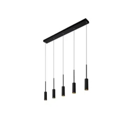 Lucide TUBULE Hanglamp Led 5x7W 2700K Zwart