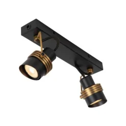 Lucide TUNDRAN Plafondspot-Zwart-2xGU10-5W-Metaal Hot