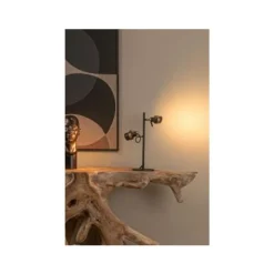 Lucide TUNDRAN Tafellamp-Zwart-2xGU10-5W-Metaal Online