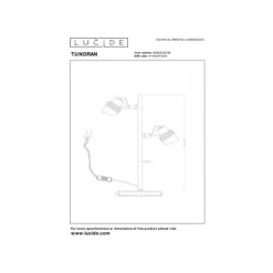 Lucide TUNDRAN Tafellamp-Zwart-2xGU10-5W-Metaal Online