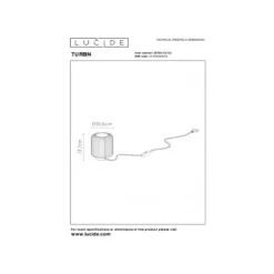 Lucide TURBIN - Tafellamp - Ø 10,6 cm - LED - 1x5W 3000K - Mat Goud / Messing
