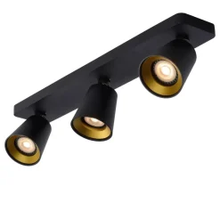 Lucide TURNON - Plafondspot - LED Dim to warm - GU10 - 3x5W 2200K/3000K - Zwart Hot