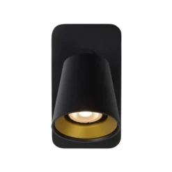 Lucide TURNON - Wandspot - LED Dim to warm - GU10 - 1x5W 2200K/3000K - Zwart Online