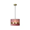 Lucide TUSSE. Hanglamp-Roze-1xE27-60W-Linnen Best