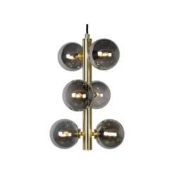 Lucide TYCHO - Hanglamp - Ø 25,5 cm - 6xG9 - Mat Goud / Messing Discount