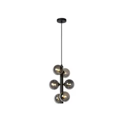 Lucide TYCHO - Hanglamp - Ø 25,5 cm - 6xG9 - Zwart Discount