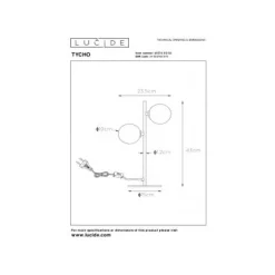 Lucide TYCHO - Tafellamp - 2xG9 - Zwart Outlet