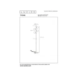 Lucide TYCHO - Vloerlamp - 4xG9 - Mat Goud / Messing Clearance