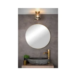 Lucide TYLER - Plafonnière Badkamer - Ø 16,1 cm - 1xG9 - IP44 - Mat Goud / Messing Clearance