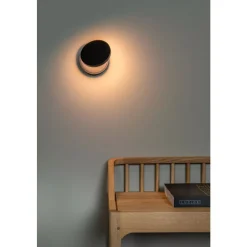 Lucide UFOR Wandlamp-Zwart-LED Dimb.-5,7W-1800K/3000K Clearance